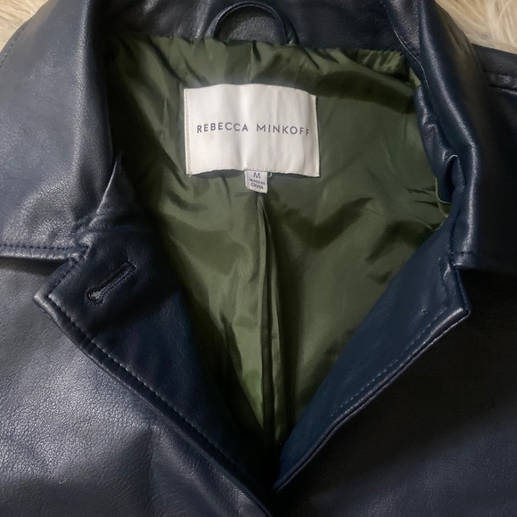 Navy Blue Full Length Rebecca Minkoff Trench - Picture 1 of 7